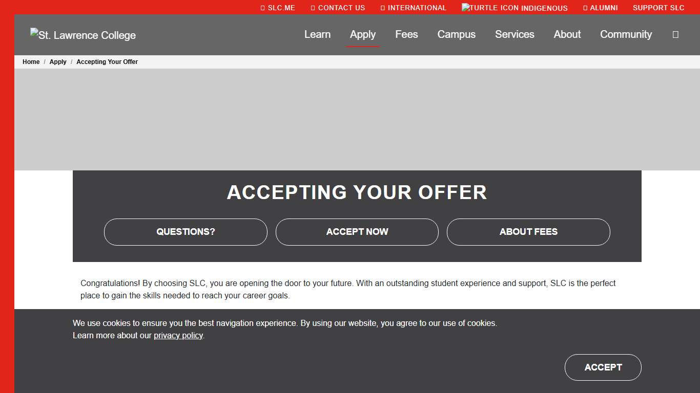 Accepting Your Offer - St. Lawrence College