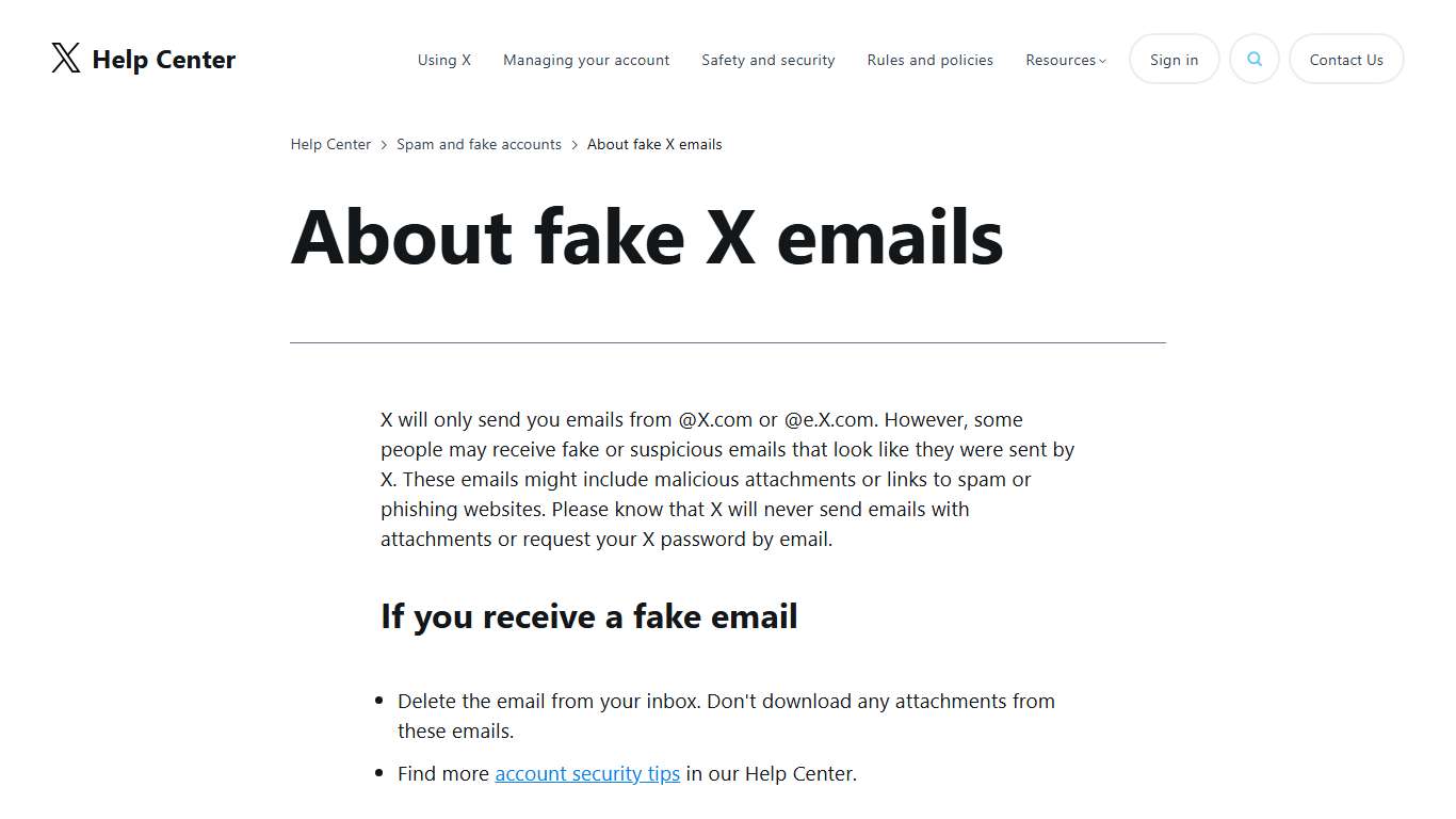 How to recognize authentic X emails | X Help