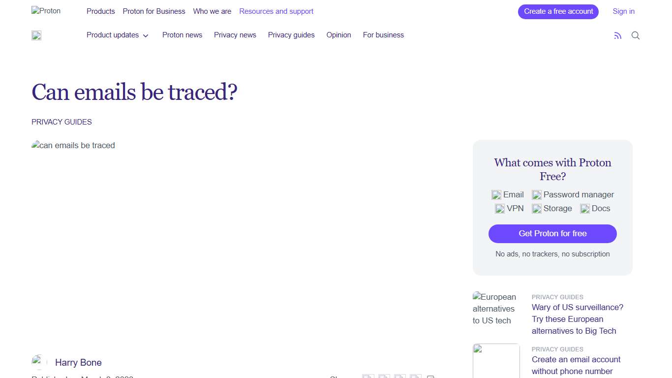 Can emails be traced? | Proton